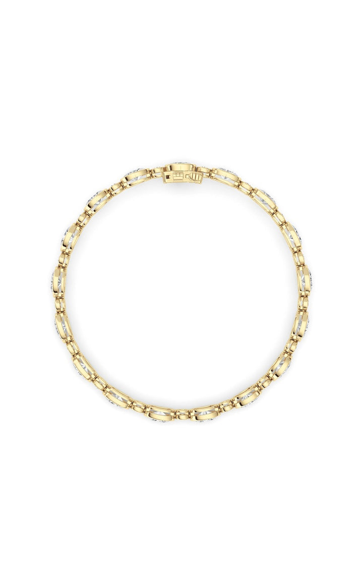 8Cttw Oval And Round Lab Grown Diamond (F/VS ) Bezel Set Bracelet in 14K Gold