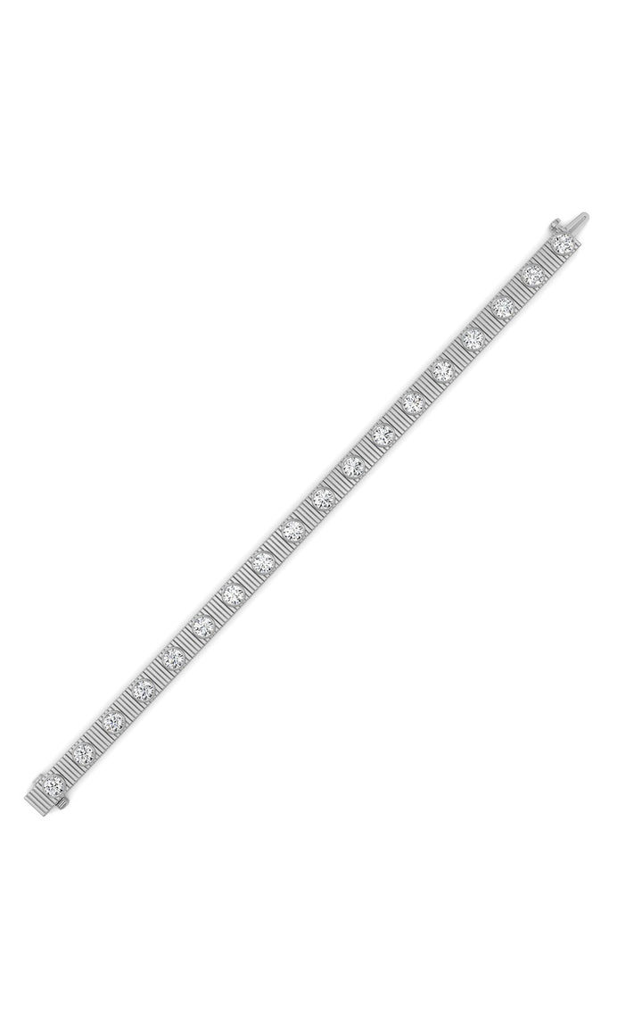 7Cttw Round Lab Grown Diamond (F/VS ) Bangle Bracelet in 14K Gold