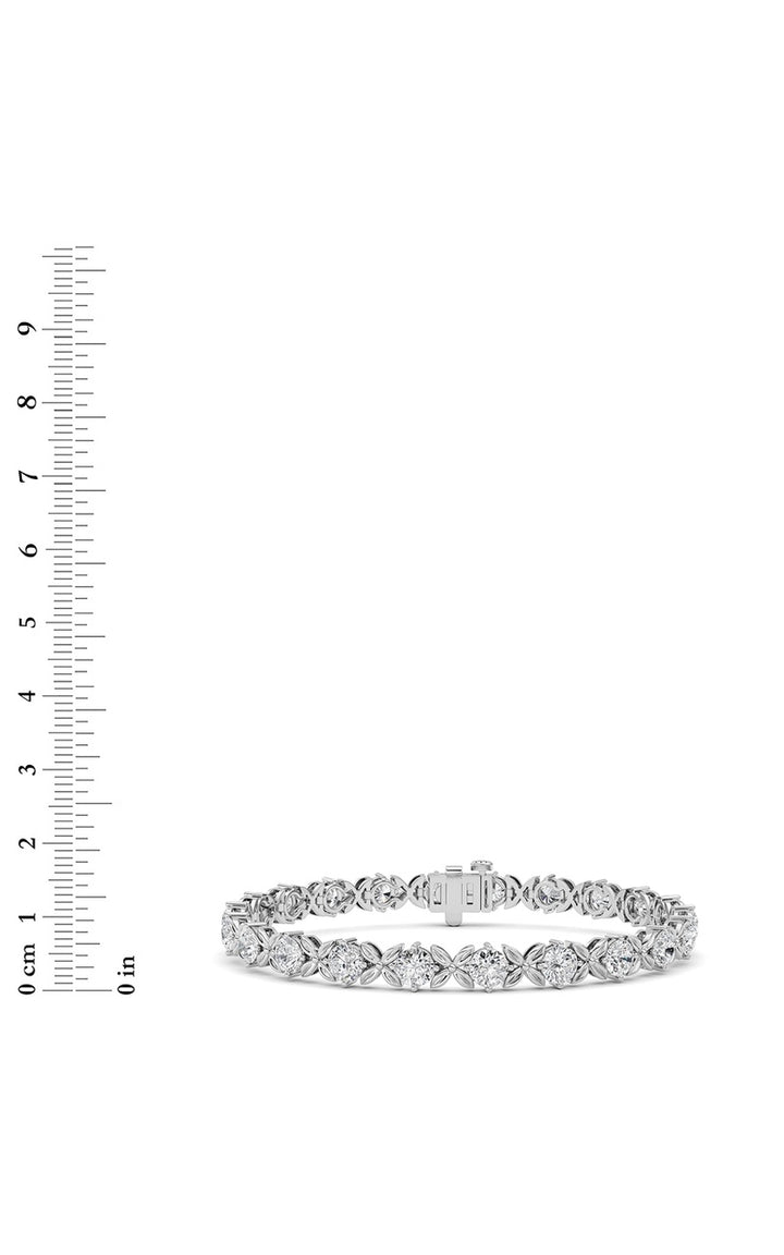 7Cttw Round Lab Grown Diamond (F/VS ) Bracelet in 14K Gold
