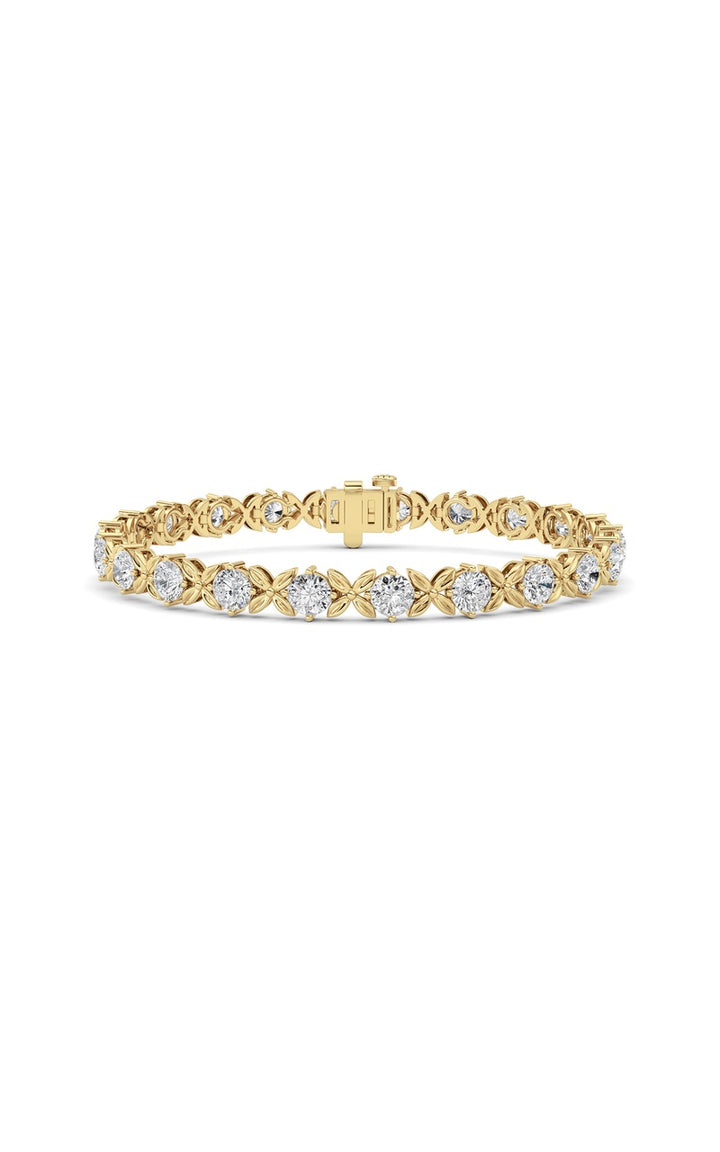 7Cttw Round Lab Grown Diamond (F/VS ) Bracelet in 14K Gold