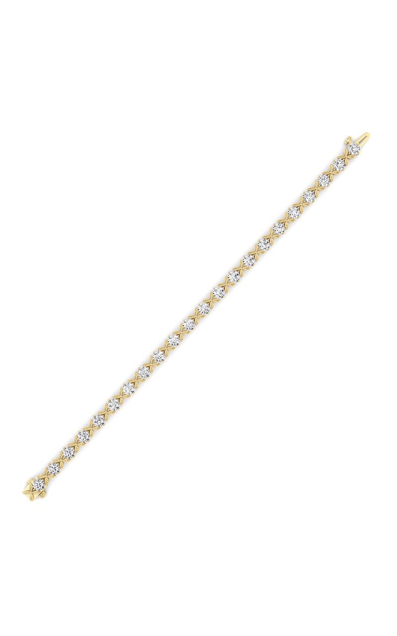 7Cttw Round Lab Grown Diamond (F/VS ) Bracelet in 14K Gold