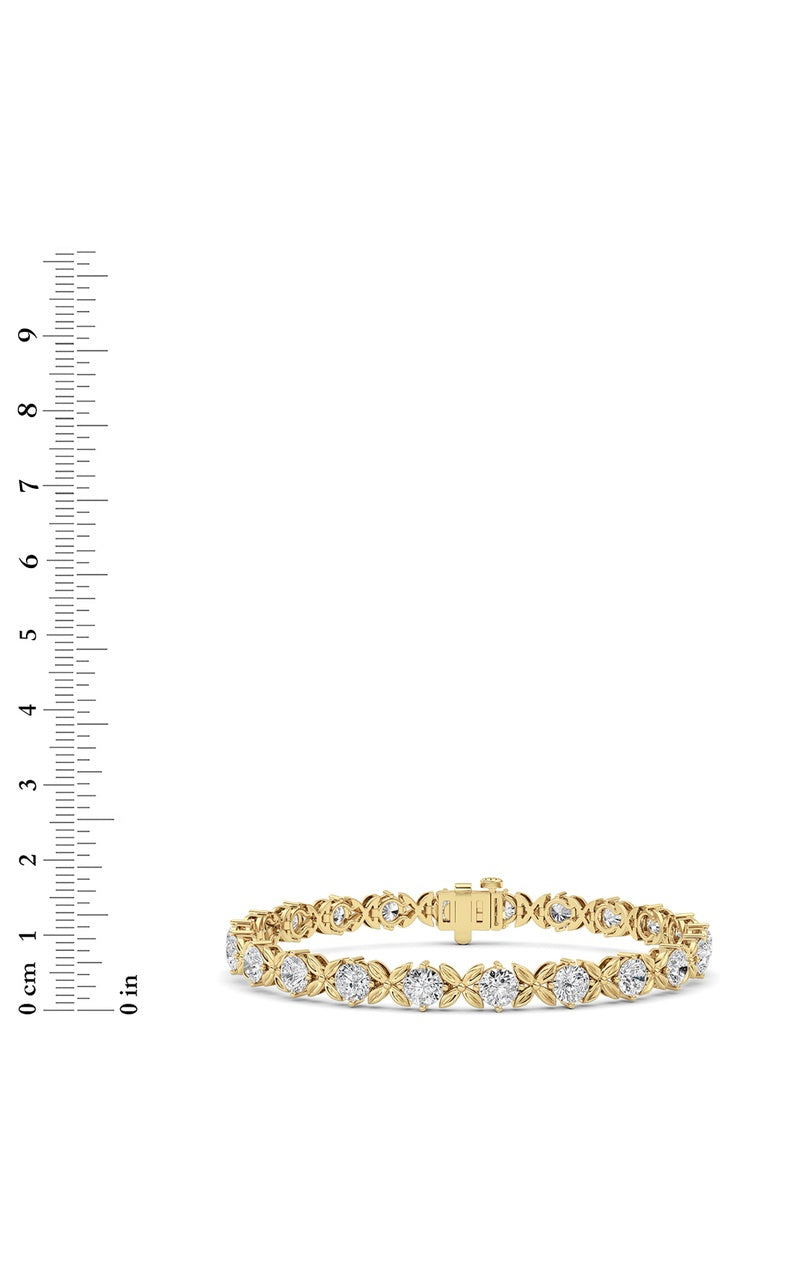 7Cttw Round Lab Grown Diamond (F/VS ) Bracelet in 14K Gold