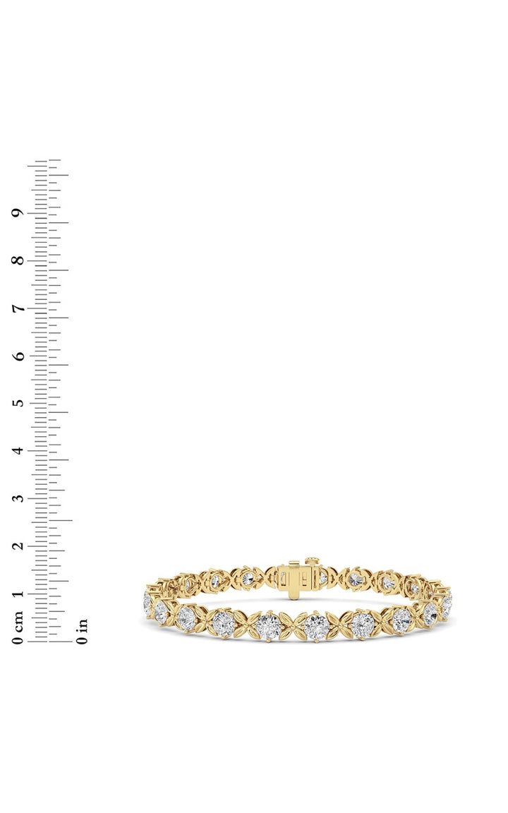 7Cttw Round Lab Grown Diamond (F/VS ) Bracelet in 14K Gold