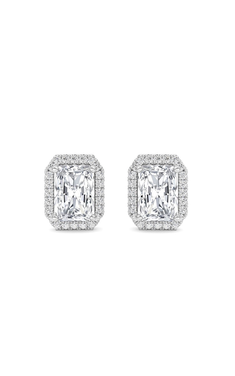 2Cttw Radiant Shaped Lab Grown Diamond (F/VS) Earrings in 14K Gold