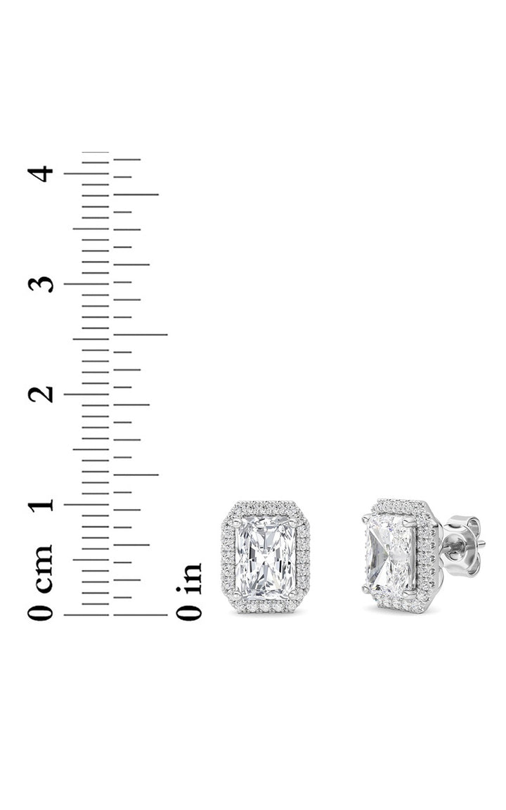 2Cttw Radiant Shaped Lab Grown Diamond (F/VS) Earrings in 14K Gold