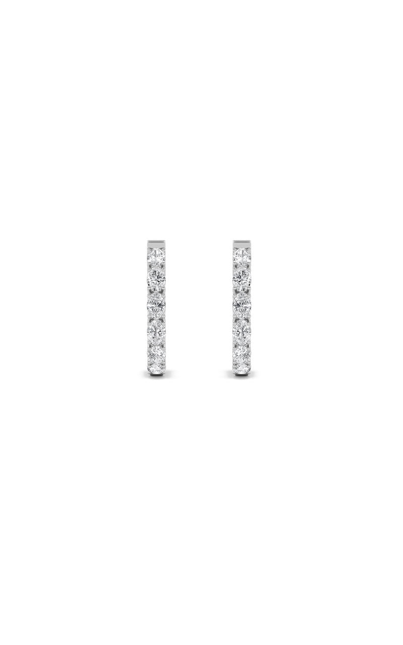 4Cttw Oval Shaped Lab Grown Diamond (F/VS) InsideOut Hoop Earrings in 14K Gold