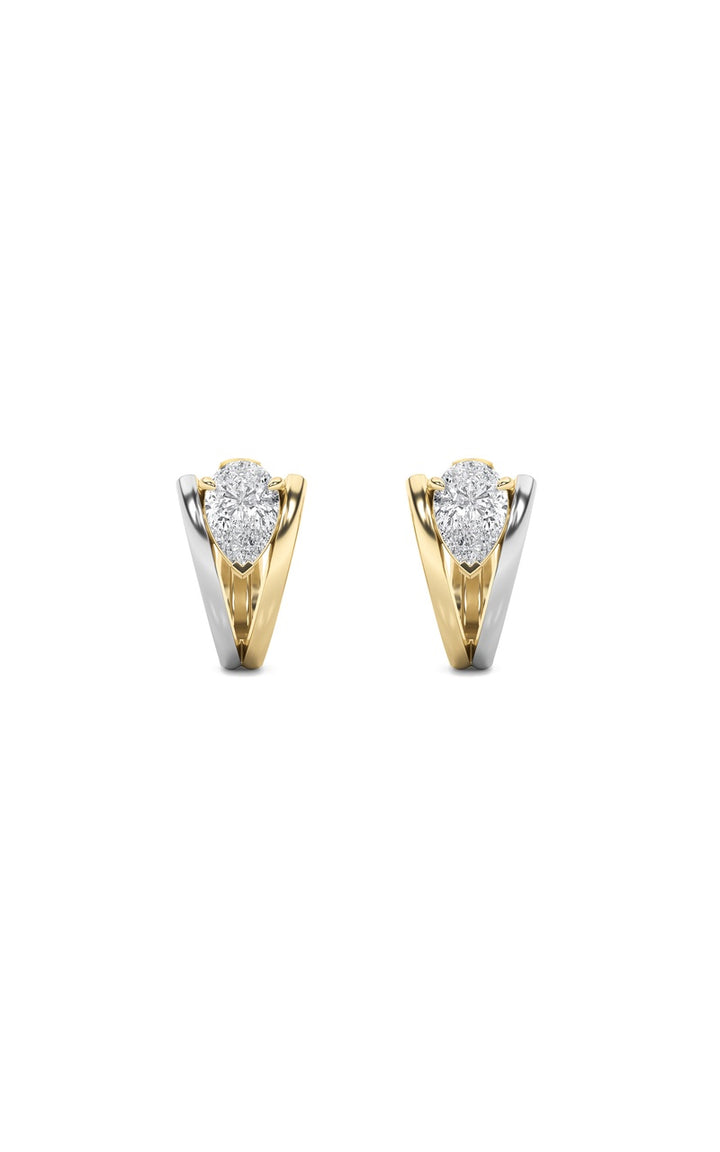 1.5Cttw Pear Shaped Lab Grown Diamond (F/VVS) Fashion Earrings in 14K Gold