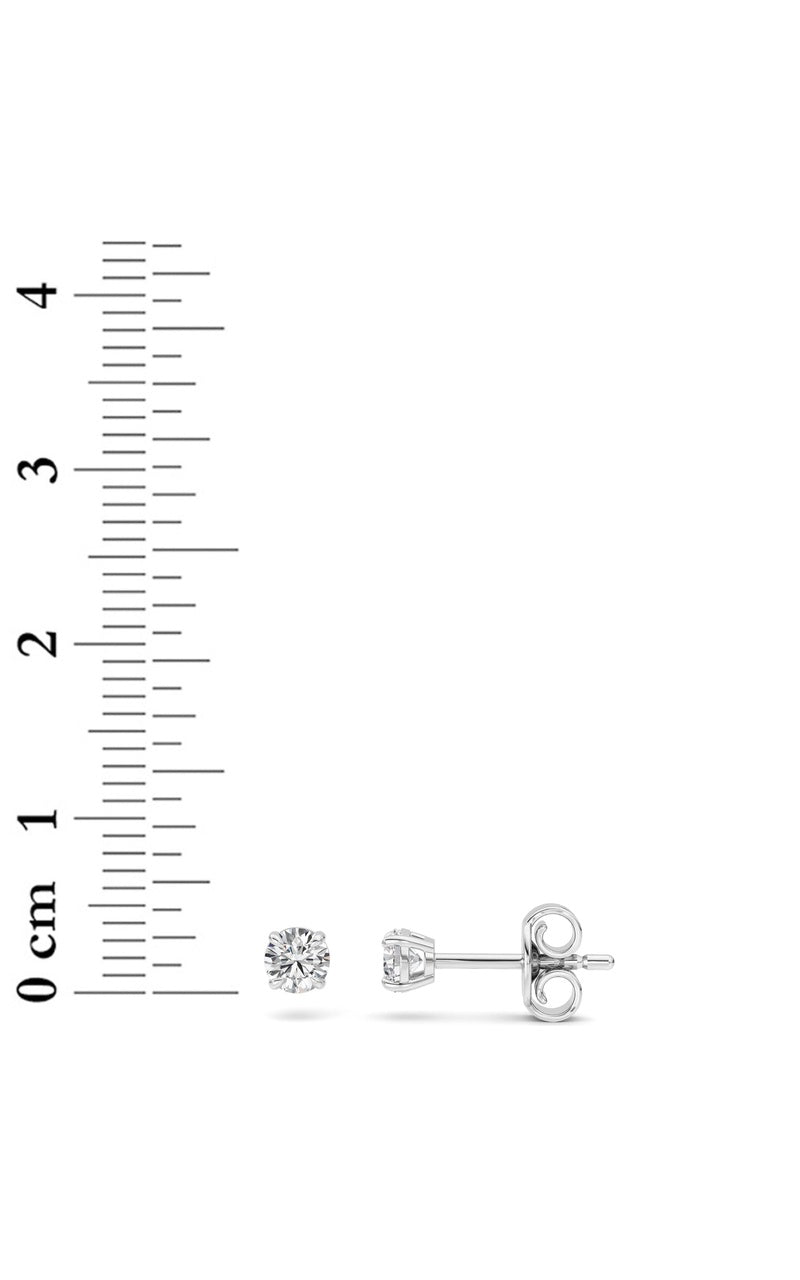 Silver, 14K White Gold Earring KJ00206E.RD-0.5-61F