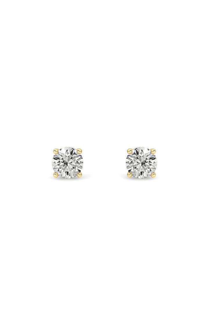 1.5Cttw Round Shaped Lab Grown Diamond (F/VS) Hidden Halo Stud Earrings in 14K Gold