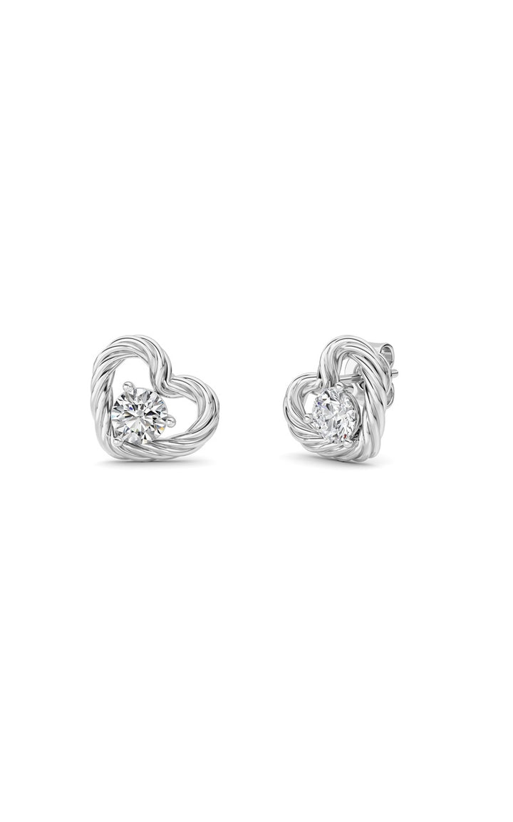 Silver, 14K White Gold Earring KJ02585E.RD-1-61F
