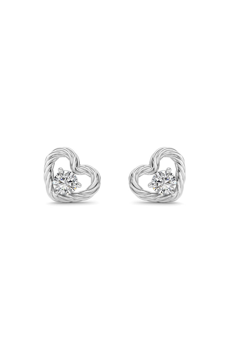 Silver, 14K White Gold Earring KJ02585E.RD-1-61F