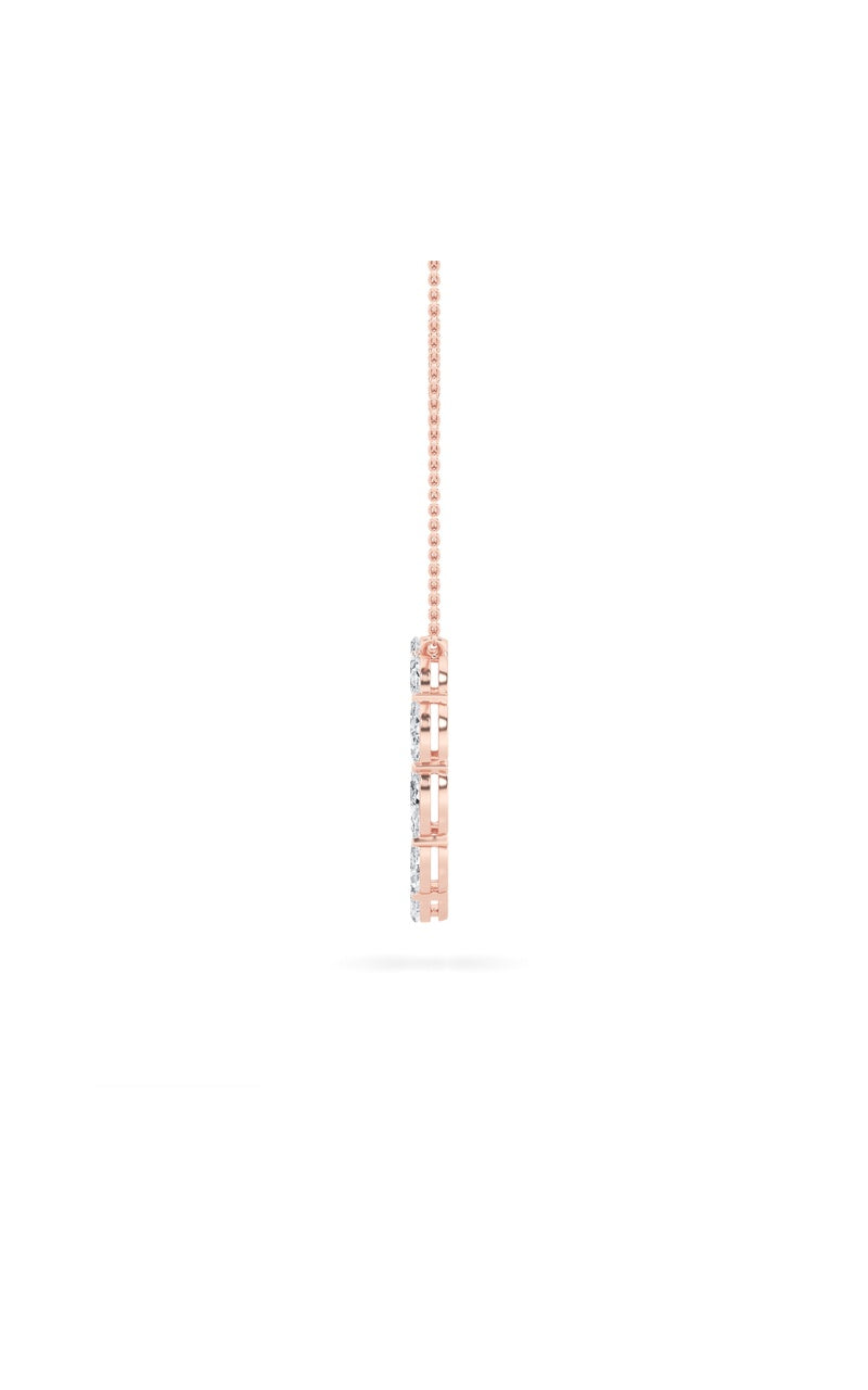 2.25Cttw Marquise Shaped Lab Grown Diamond (F/VS) Circle Necklace in 14K Gold