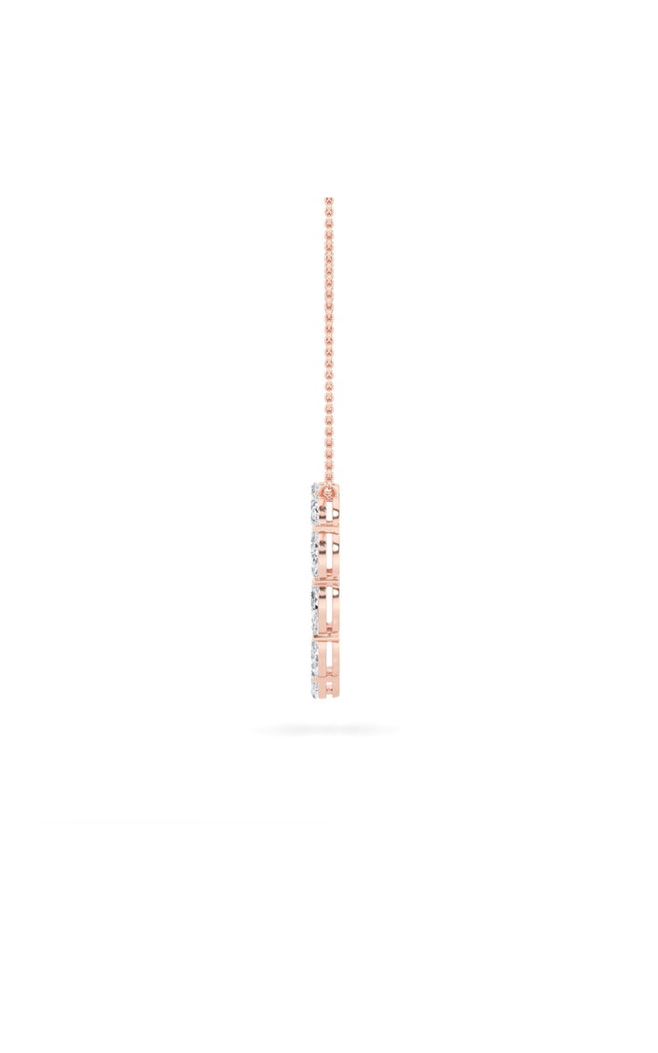 2.25Cttw Marquise Shaped Lab Grown Diamond (F/VS) Circle Necklace in 14K Gold