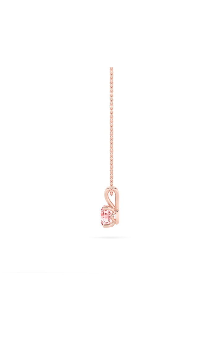2Cttw Round Shaped Lab Grown Diamond (F/VS) SplitBale Solitaire Pendant in 14K Gold