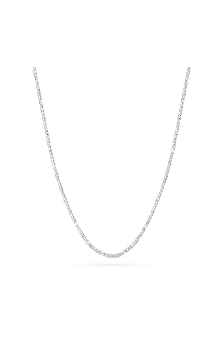 9.5Cttw Round Shaped Lab Grown Diamond (F/VS) Petite Line Necklace in 14K Gold