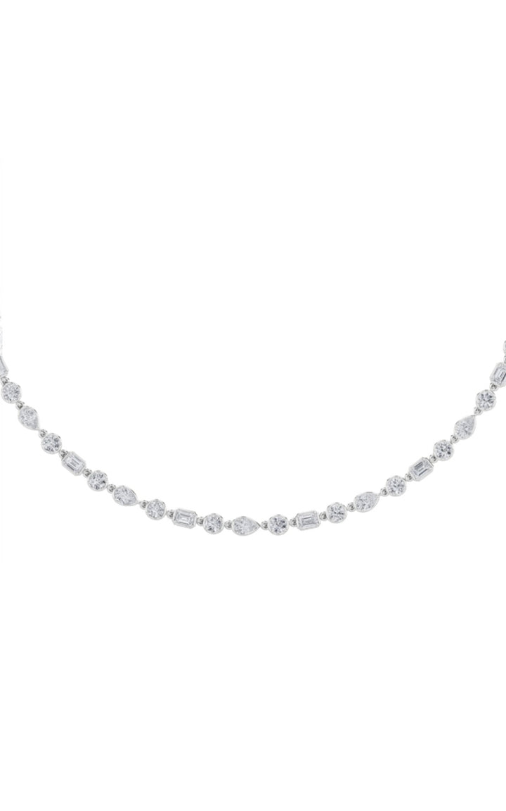 10Cttw Pear Shaped Lab Grown Diamond (F/VS) Necklace in 14K Gold