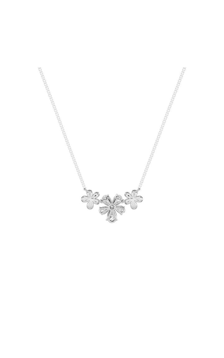 2Cttw Pear Shaped Lab Grown Diamond (F/VS) Fancy Flower Necklace in 14K Gold