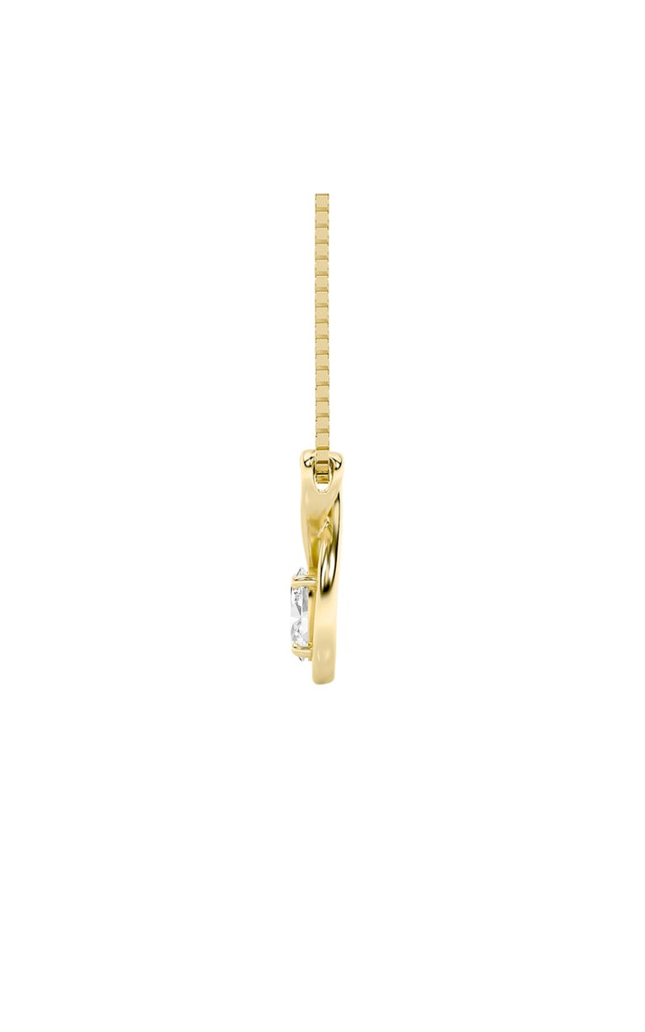 1Cttw Oval Shaped Lab Grown Diamond (G/VS) Fancy Solitaire Pendant in 14K Gold