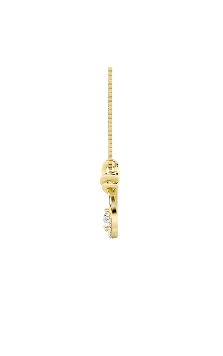 1Cttw Round Shaped Lab Grown Diamond (F/VS) Solitaire Pendant in 14K Gold
