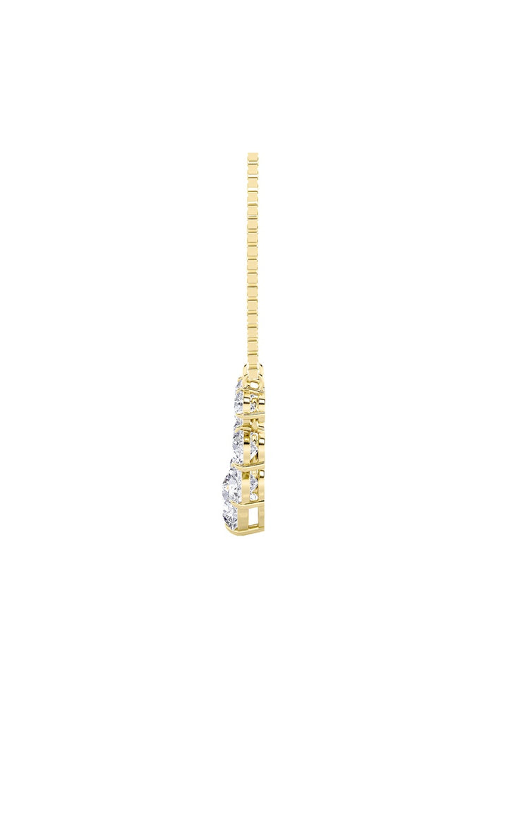 4.5Cttw Round Shaped Lab Grown Diamond (F/VS) Seven Stone Necklace in 14K Gold