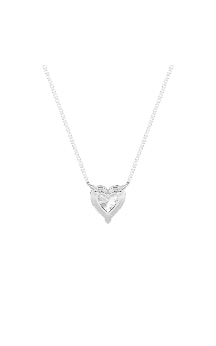 1Cttw Heart Shaped Lab Grown Diamond (F/VS) Heart Shaped Necklace in 14K Gold