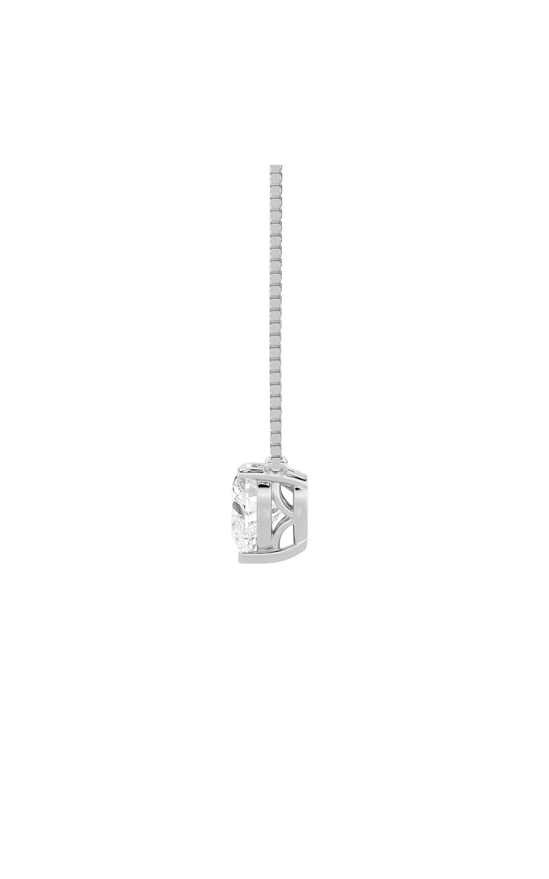 1Cttw Heart Shaped Lab Grown Diamond (F/VS) Heart Shaped Necklace in 14K Gold