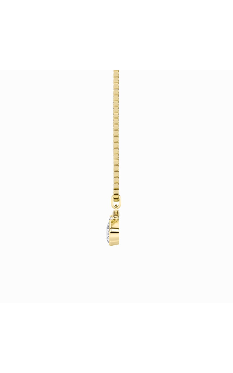 1Cttw Pear Shaped Lab Grown Diamond (F/VS) Zodiac Pendant in 14K Gold