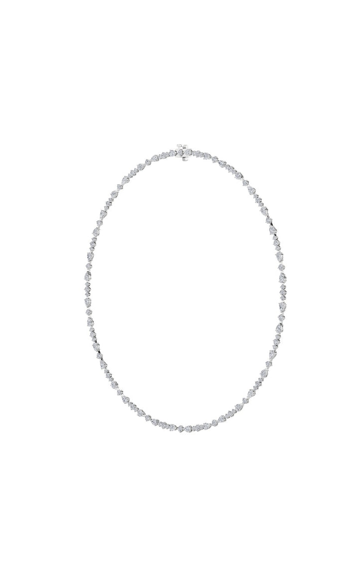 12Cttw Pear Shaped Lab Grown Diamond (F/VS) Fashion Necklace in 14K Gold