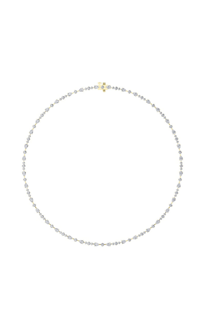 12Cttw Pear Shaped Lab Grown Diamond (F/VS) Fashion Necklace in 14K Gold