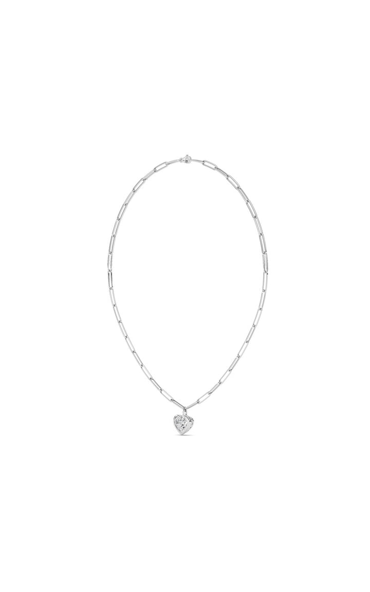 4Cttw Heart Shape Lab Grown Diamond (F/VS ) Necklace in 14K Gold