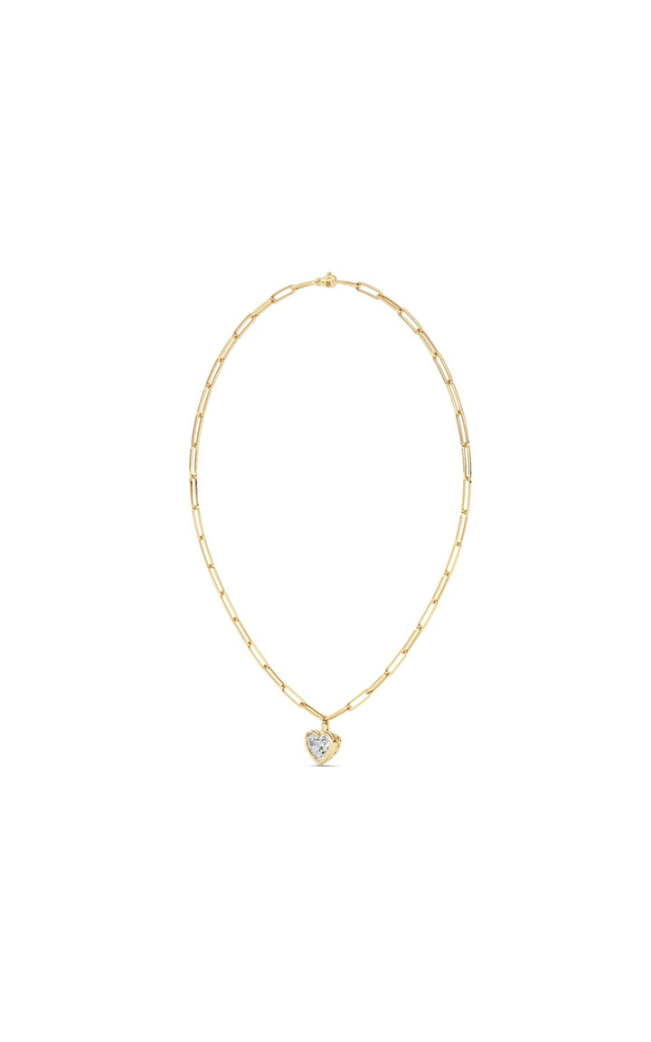 4Cttw Heart Shape Lab Grown Diamond (F/VS ) Necklace in 14K Gold