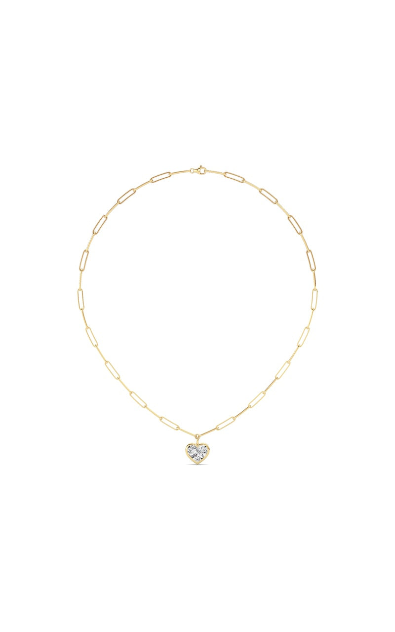 4Cttw Heart Shape Lab Grown Diamond (F/VS ) Necklace in 14K Gold