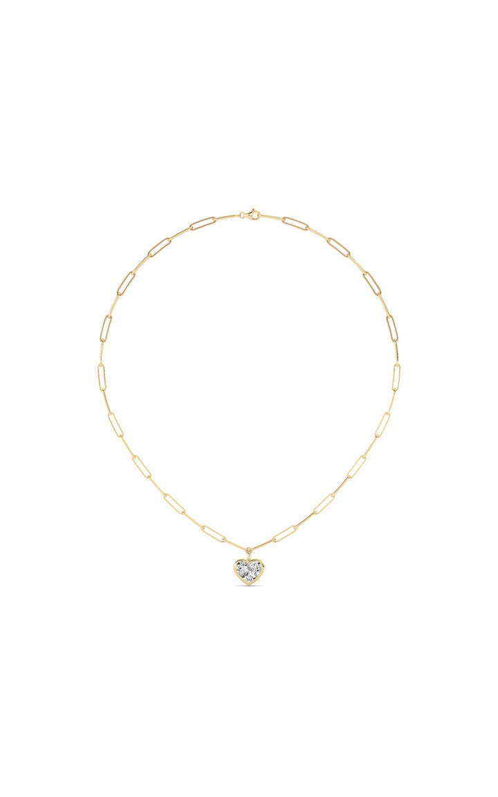 4Cttw Heart Shape Lab Grown Diamond (F/VS ) Necklace in 14K Gold