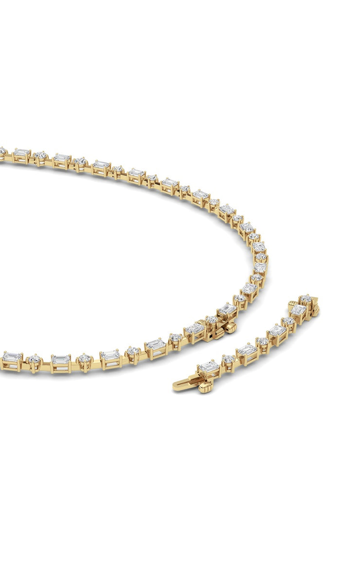 20Cttw Mix Shaped Lab Grown Diamond (F/VS ) Necklace in 14K Gold