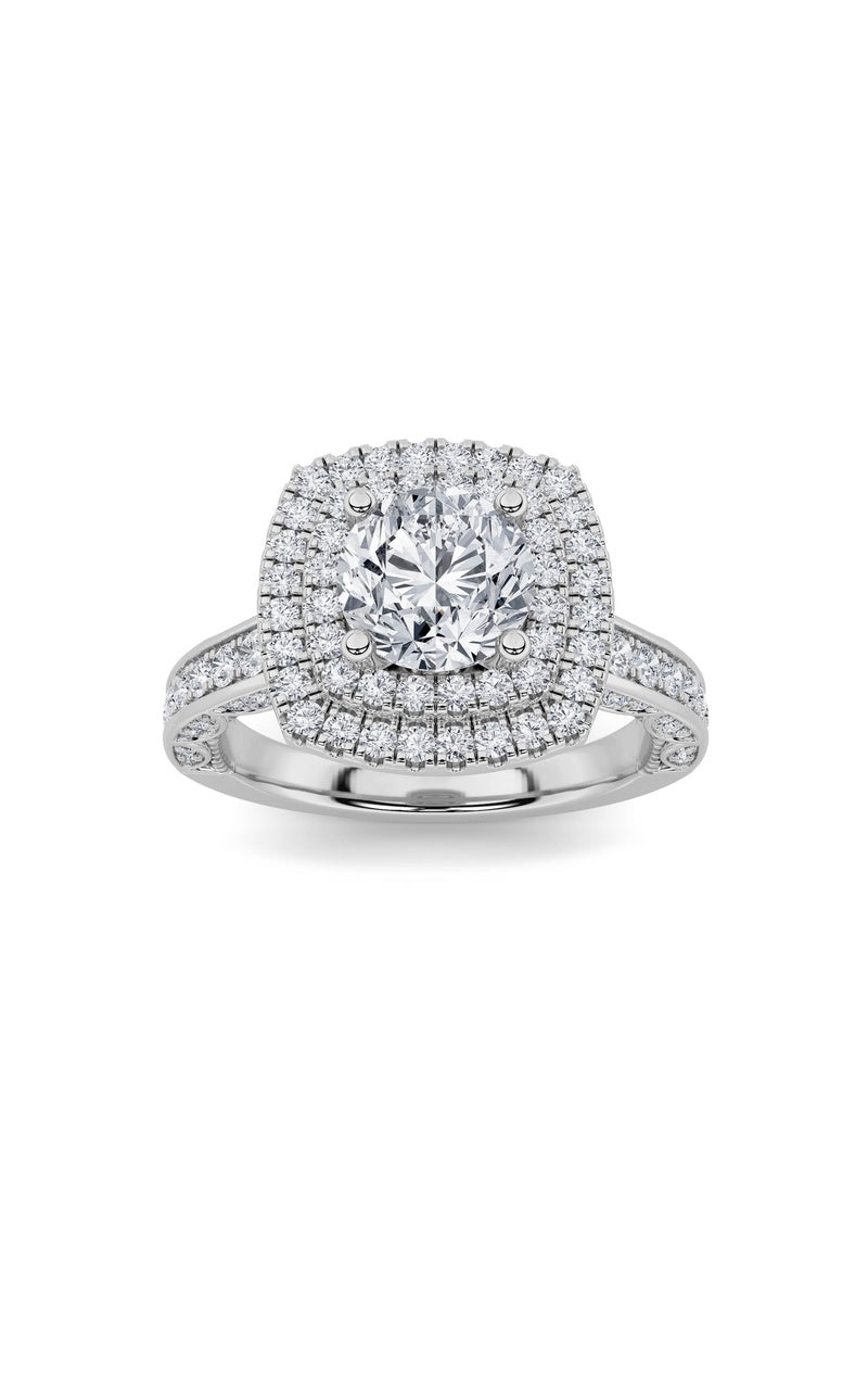 1.75Cttw Round Shaped Lab Grown Diamond (F/VS) Engagement Ring in 14K Gold