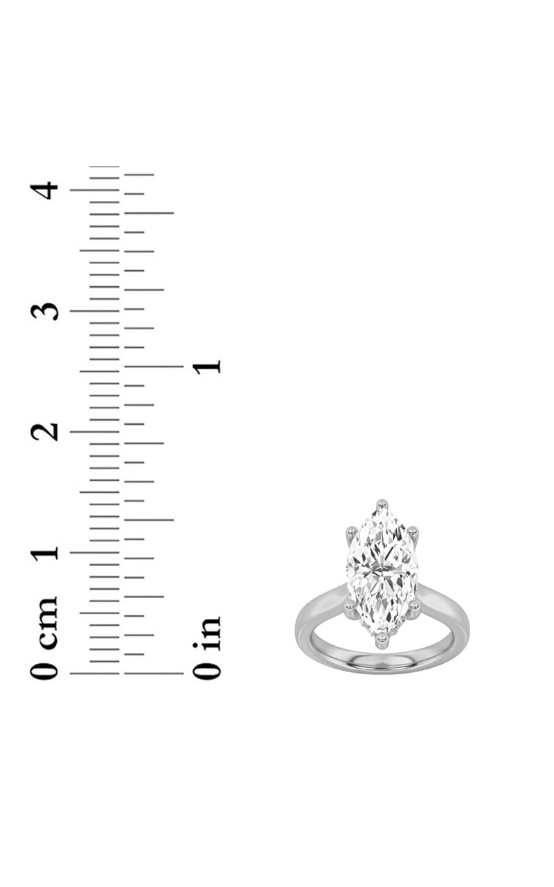 2Cttw Marquise Shaped Lab Grown Diamond (F/VS) Hidden Halo Cathedral Shank Engagement Ring in 14K Gold