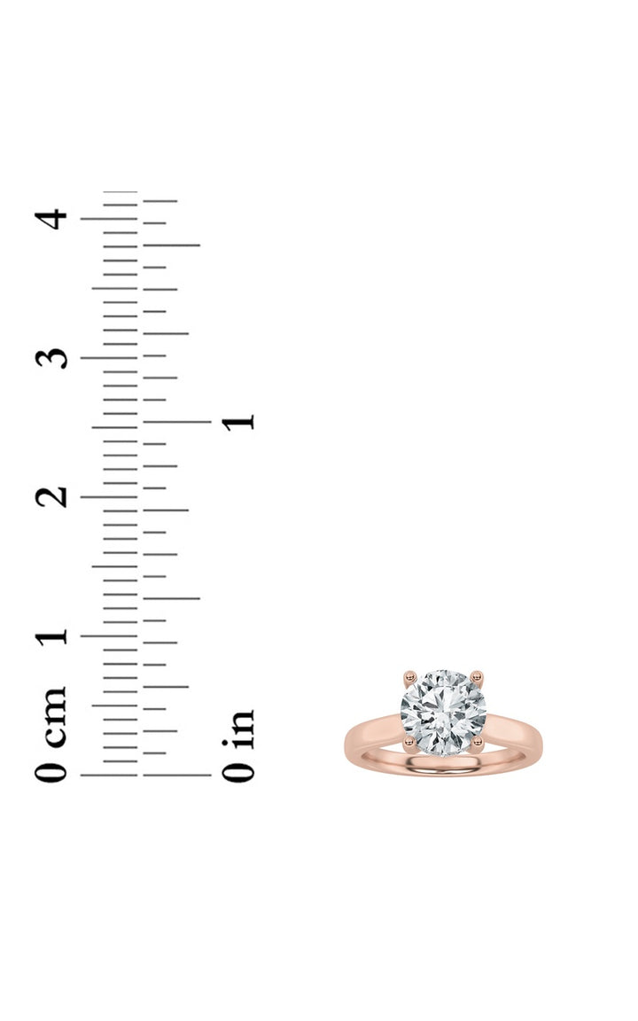 1Cttw Round Shaped Lab Grown Diamond (F/VVS) Hidden Halo Cathedral Shank Engagement Ring in 14K Gold