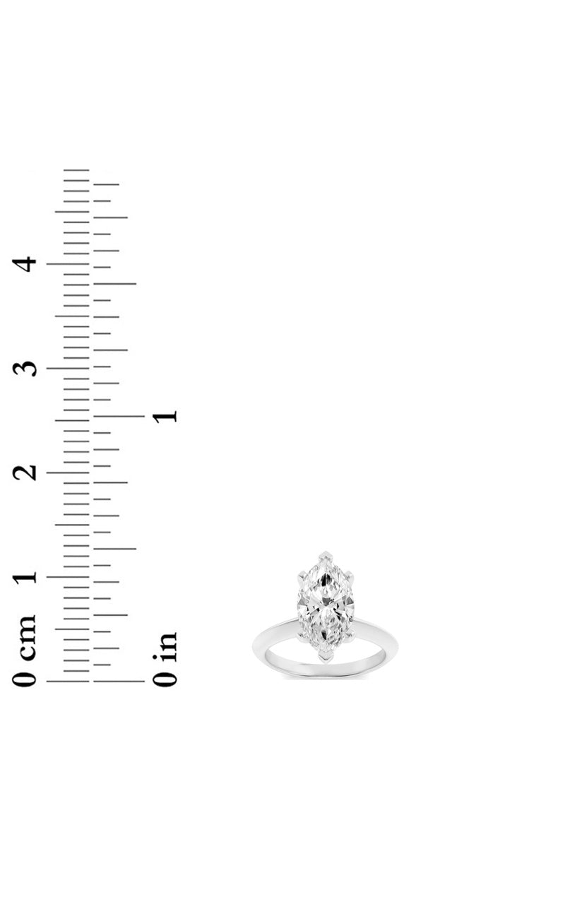 1.5Cttw Marquise Shaped Lab Grown Diamond (F/VS) Knife Edge Shank Solitaire Engagement Ring in 14K Gold