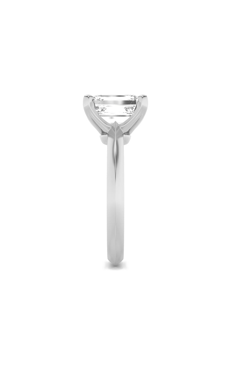2CTW Radiant Shaped Lab Grown Diamond (F/VS) Knife Edge Shank Solitaire Engagement Ring in 14K Gold
