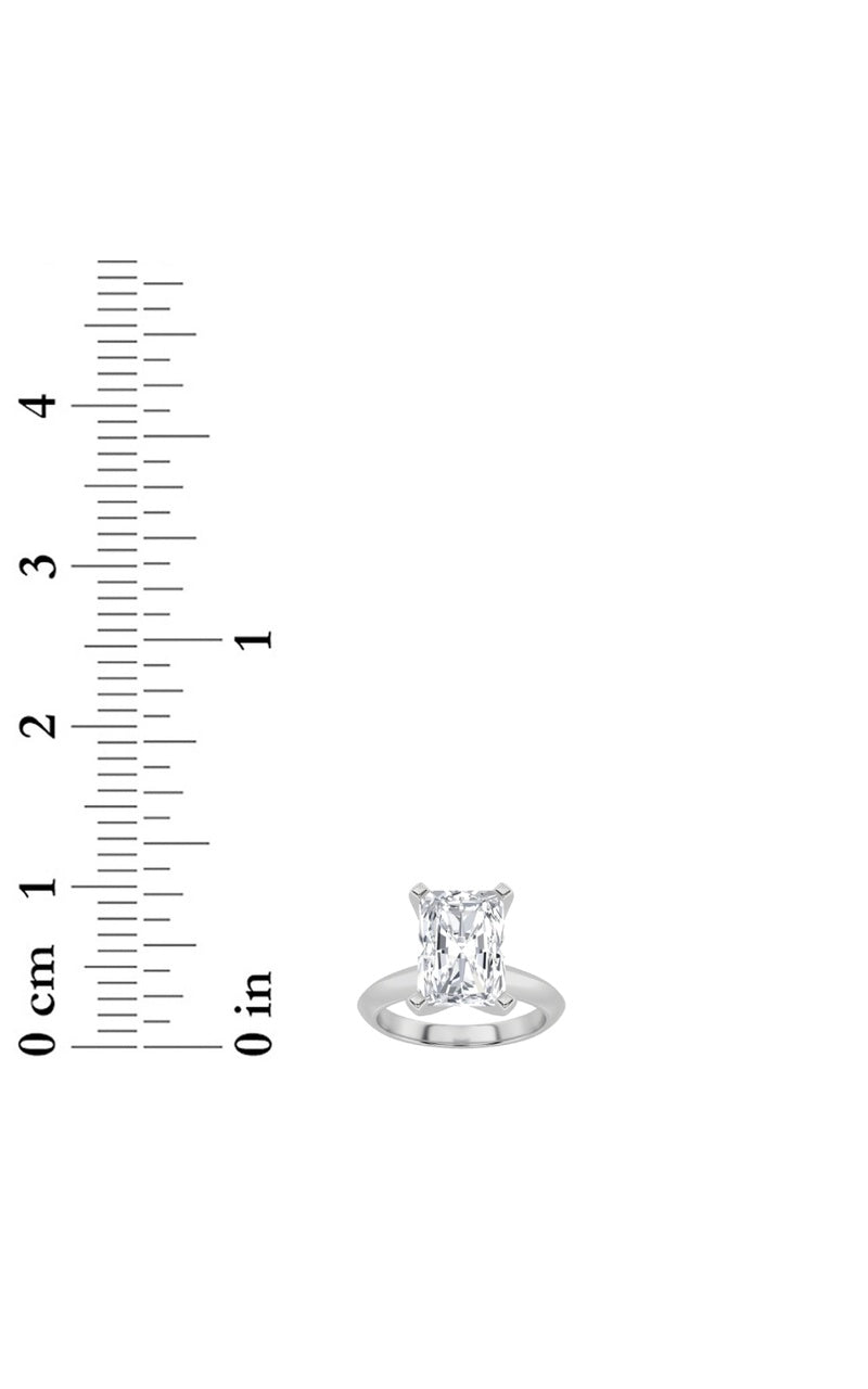 2CTW Radiant Shaped Lab Grown Diamond (F/VS) Knife Edge Shank Solitaire Engagement Ring in 14K Gold