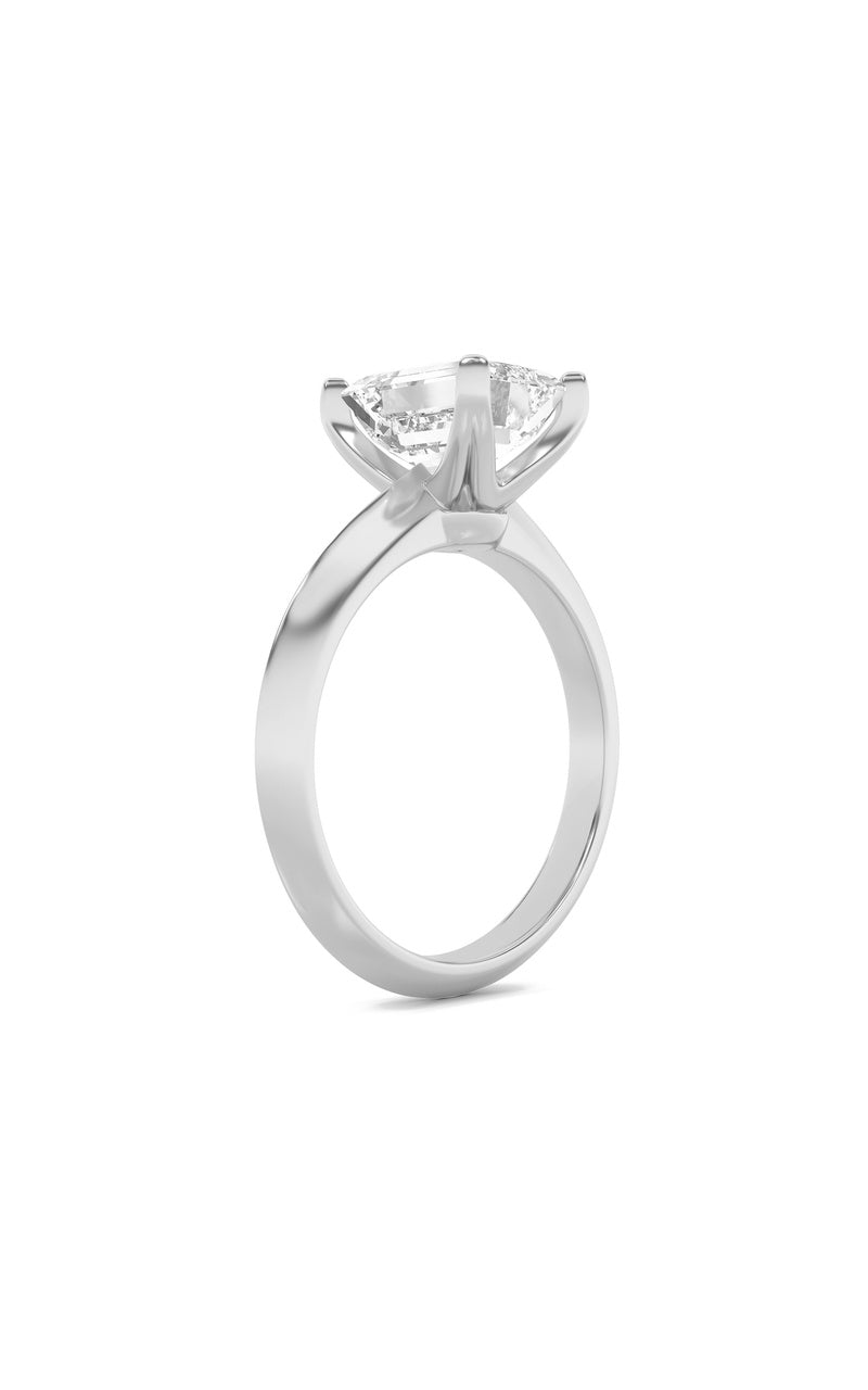2Cttw Radiant Shaped Lab Grown Diamond (F/VS) Knife Edge Shank Solitaire Engagement Ring in 14K Gold