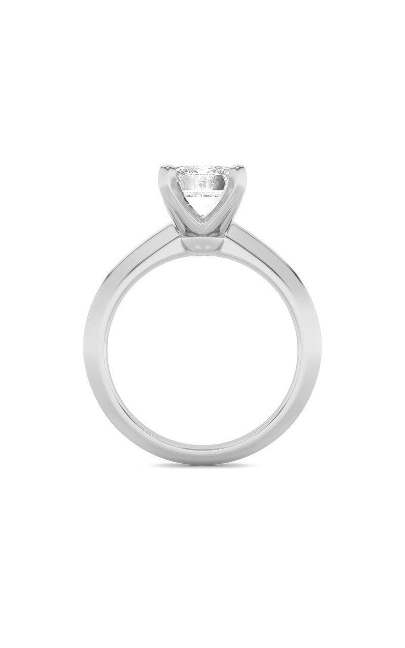 2Cttw Radiant Shaped Lab Grown Diamond (F/VS) Knife Edge Shank Solitaire Engagement Ring in 14K Gold