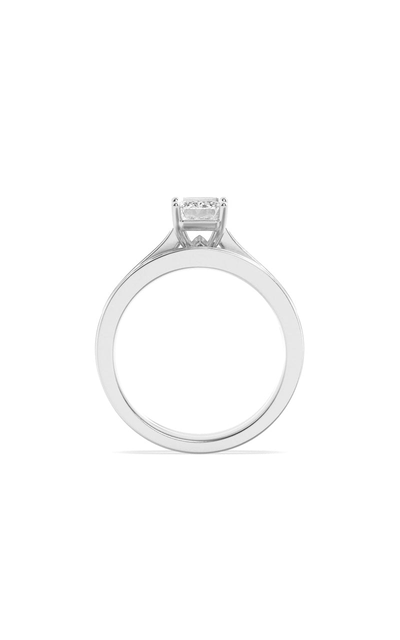 2Cttw Emerald Shaped Lab Grown Diamond (F/VS) Channel Set Bridal Engagement Ring in 14K Gold