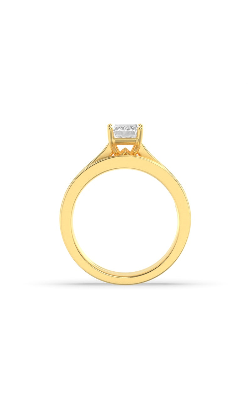 2Cttw Radiant Shaped Lab Grown Diamond (G/VS) Channel Set Bridal Engagement Ring in 10K Gold