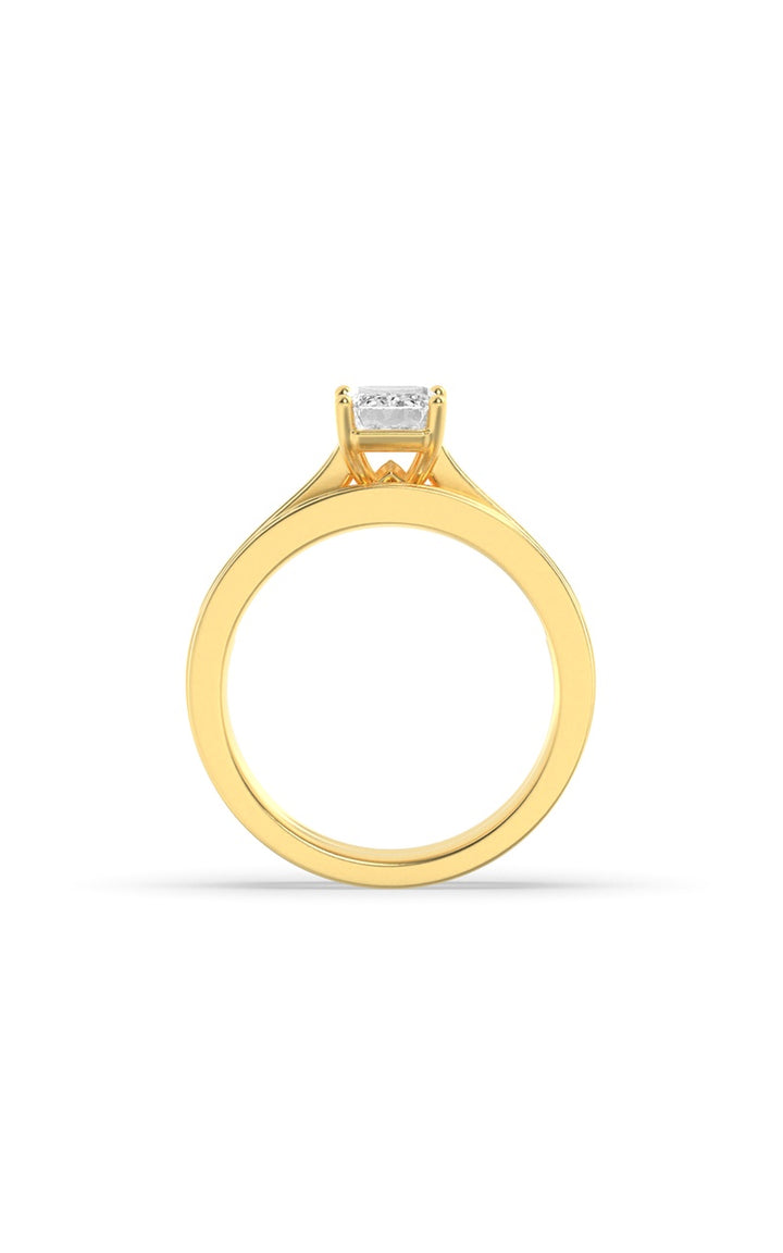 2Cttw Radiant Shaped Lab Grown Diamond (G/VS) Channel Set Bridal Engagement Ring in 10K Gold