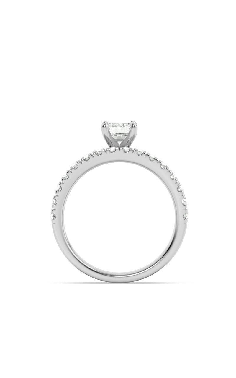 2Cttw Radiant Shaped Lab Grown Diamond (F/VS) Classic Accented Set With Band and Engagement Ring in 14K Gold