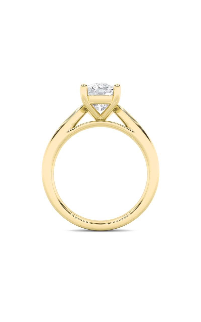 2Cttw Elongated Cushion Shaped Lab Grown Diamond (G/VS) Classic Shank Solitaire Engagement Ring in 14K Gold