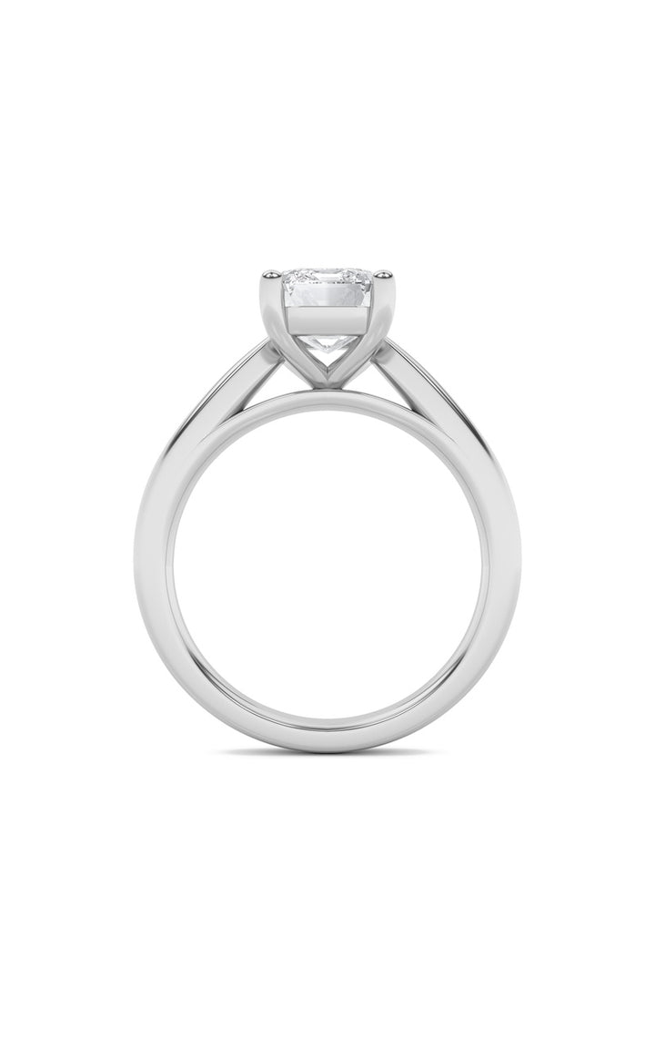 2Cttw Emerald Shaped Lab Grown Diamond (F/VS) Classic Shank Solitaire Engagement Ring in 14K Gold