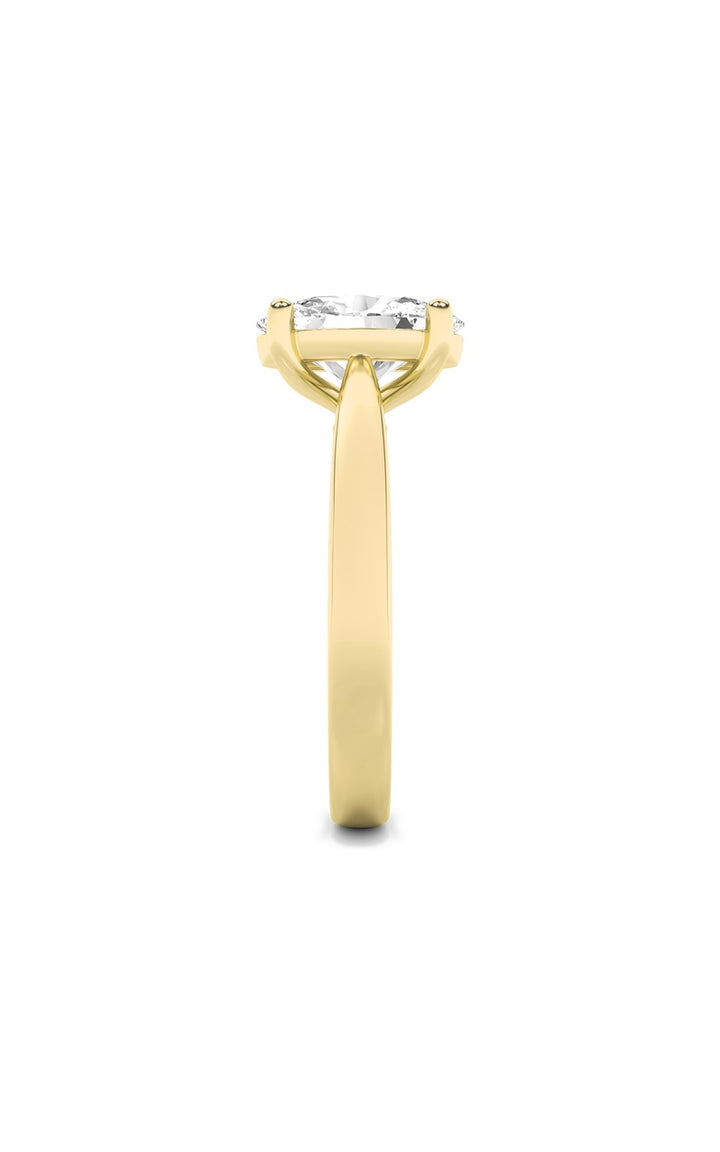 2Cttw Oval Shaped Lab Grown Diamond (F/VS) Classic Shank Solitaire Engagement Ring in 14K Gold
