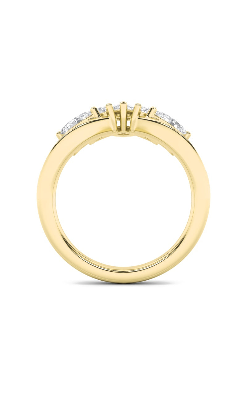 1.5Cttw Marquise Shaped Lab Grown Diamond (F/VVS)Fancy Contour Ring in 14K Gold